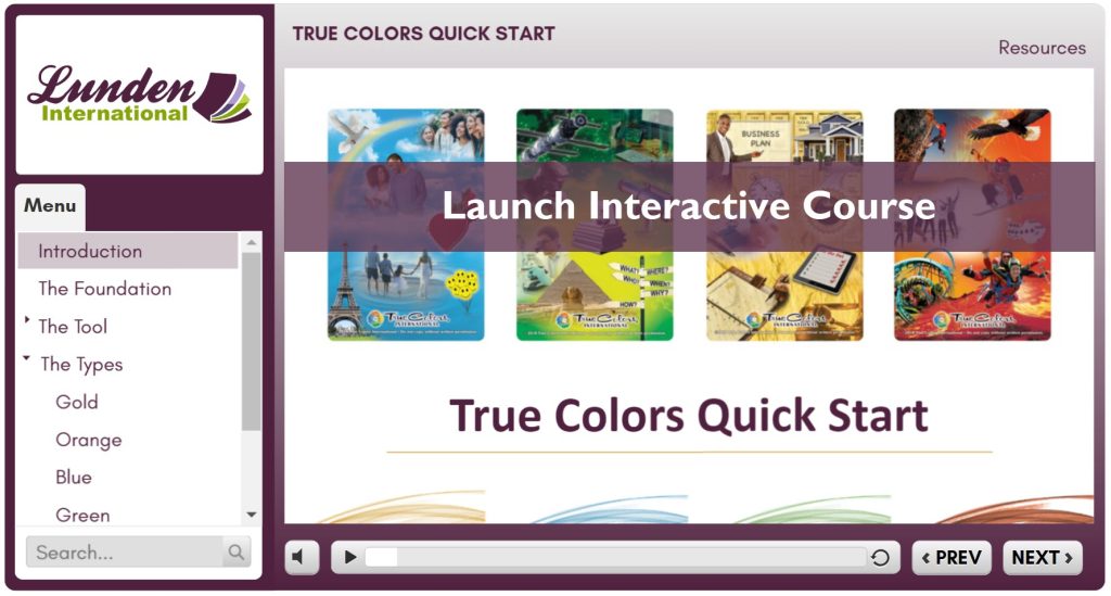 Learning Solution: Online Interactive Course on True Colors Program